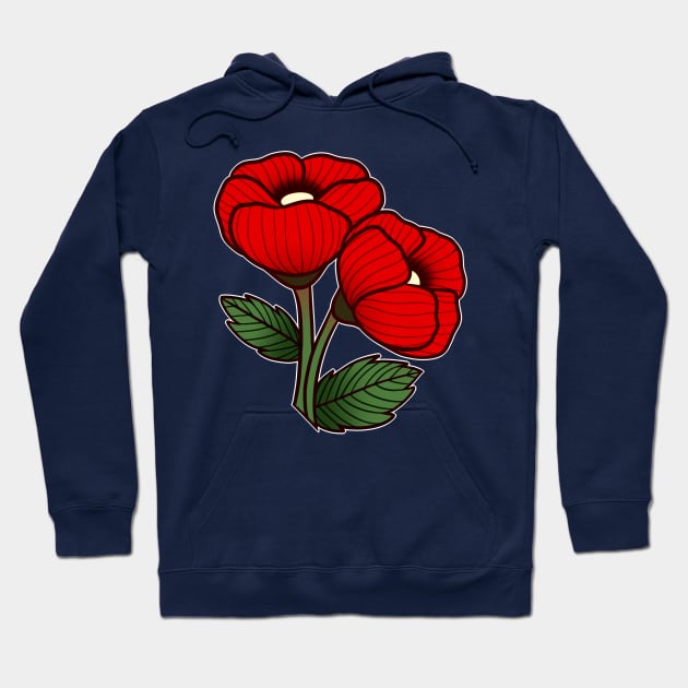 Red Poppies Hoodie by leashonlife